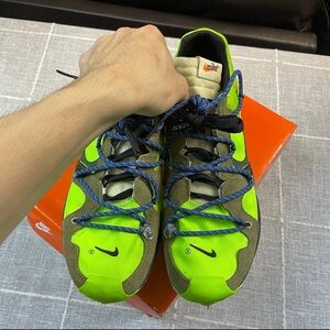 Off-White Nike Kiger 5 Men's Neon Green and Olive Athletic Shoes men’s size 10.5